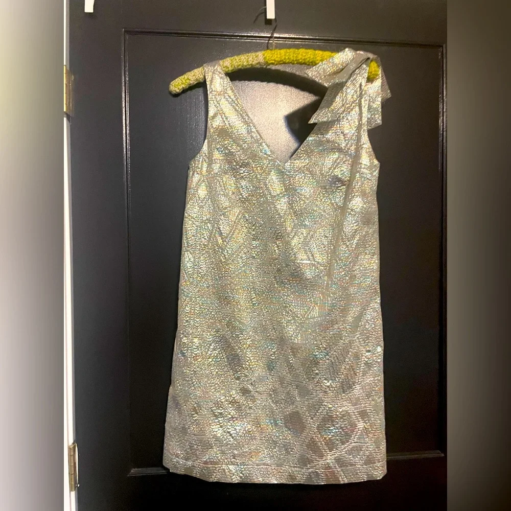 gold metallic dress zara ZARA Metallic Rose Gold Mini Dress With Built In Shorts UK S – Reliked